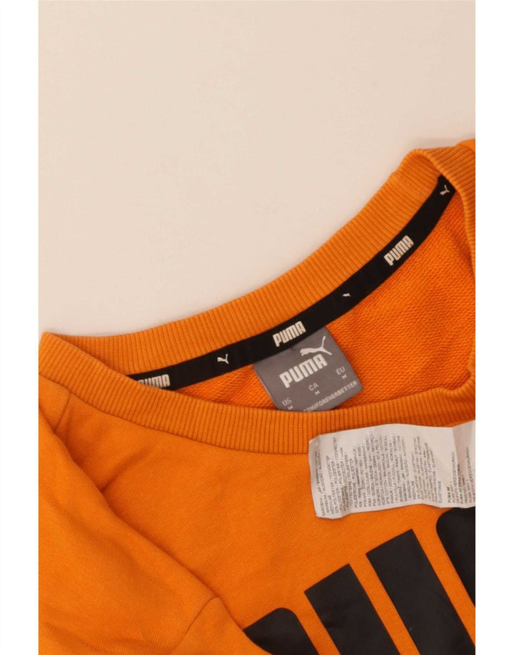Puma Mens Graphic Moletom Jumper Médio Algodão Laranja