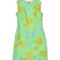 VERA MONT Womens Sleeveless Basic Dress EU 36 Small Green Floral | Vintage Vera Mont | Thrift | Second-Hand Vera Mont | Used Clothing | Messina Hembry 