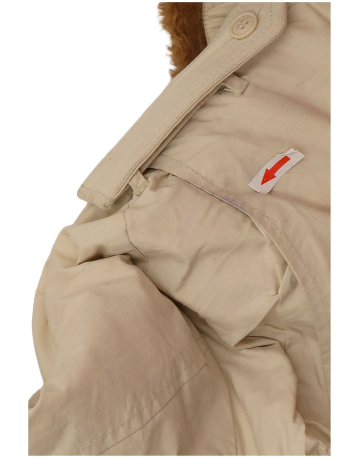 Blauer Womens Military Padded Jacket UK 18 XL Beige Nylon