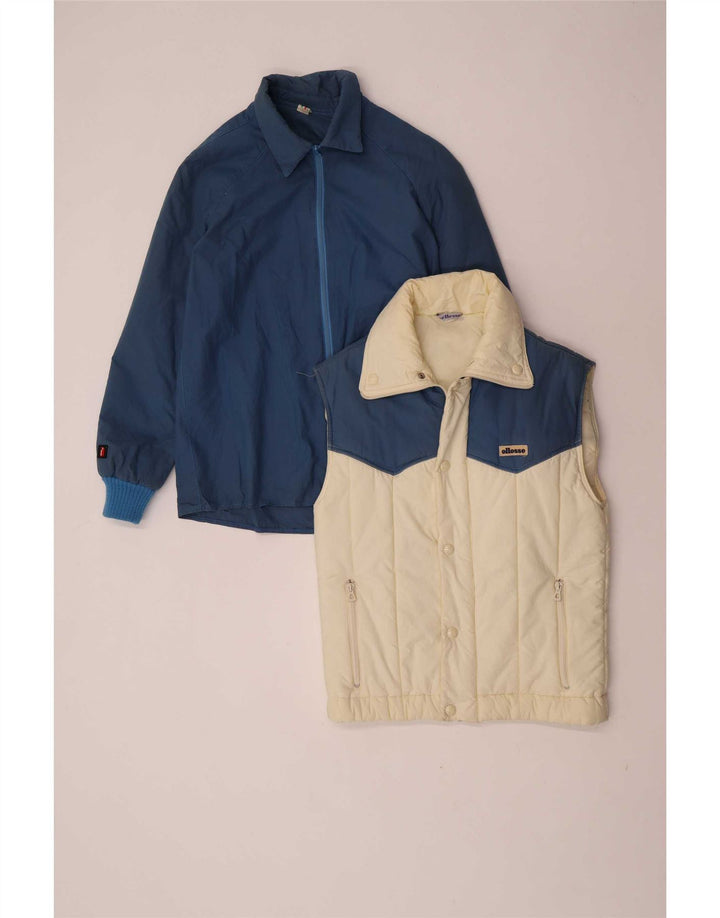 Γυναικείο Μπουφάν Ellesse Windbreaker IT 44 Medium Blue Colourblock Βαμβακερό