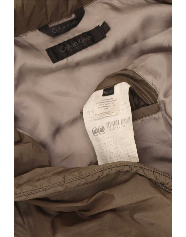 Calvin Klein Herre Polstret Jakke IT 50 Stor Khaki Polyamid