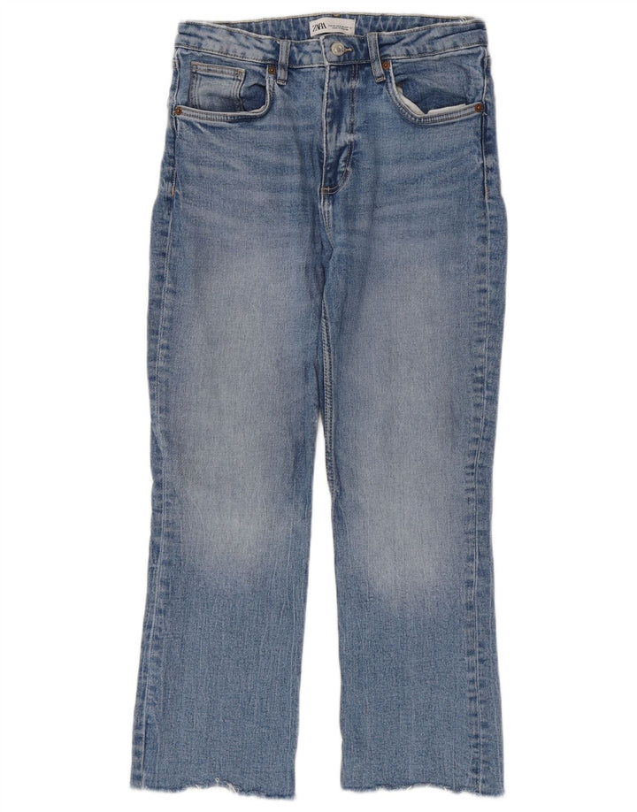 Zara Womens Cropped Jeans EU 38 Small W28 L25 Blue