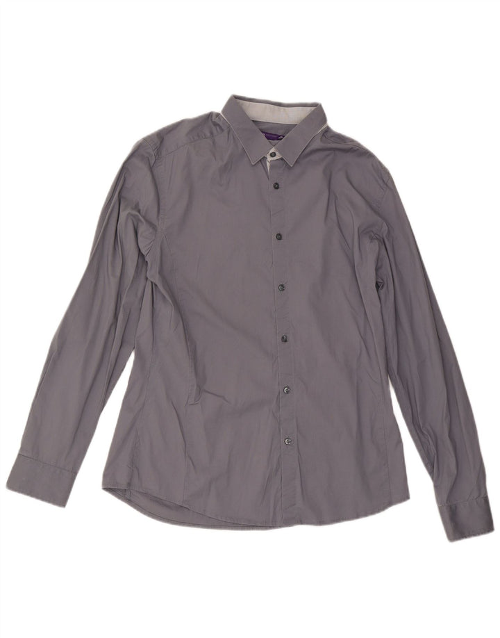 Jules Mens Extra Slim Fit Shirt Size 41/42 Large Grey