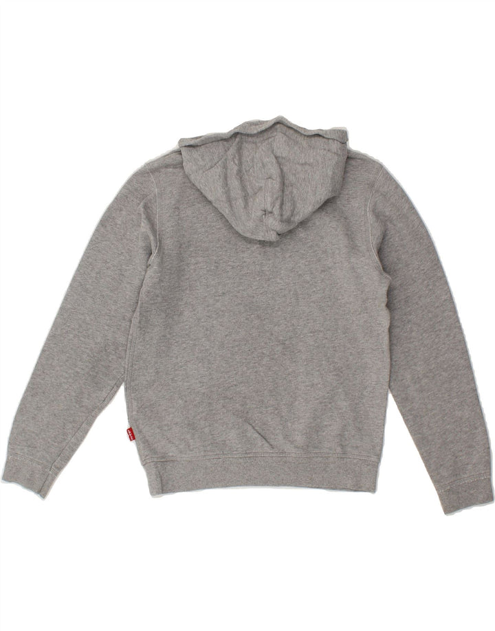 LEVI'S Boys Graphic Hoodie Jumper 11-12 Years Grey Cotton Vintage Levi's and Second-Hand Levi's from Messina Hembry 