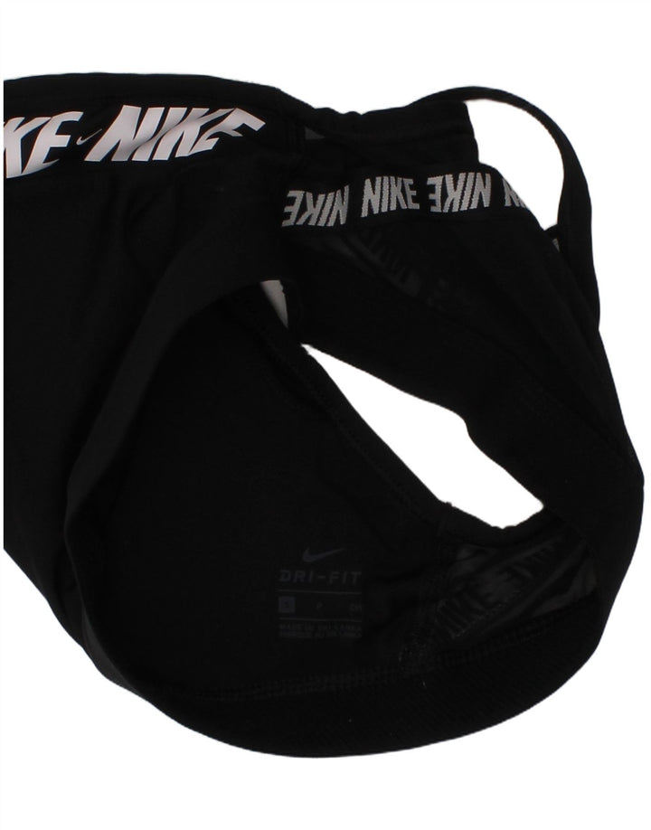 Nike Womens Padded Sport Bra Top Small Black Polyester Sports