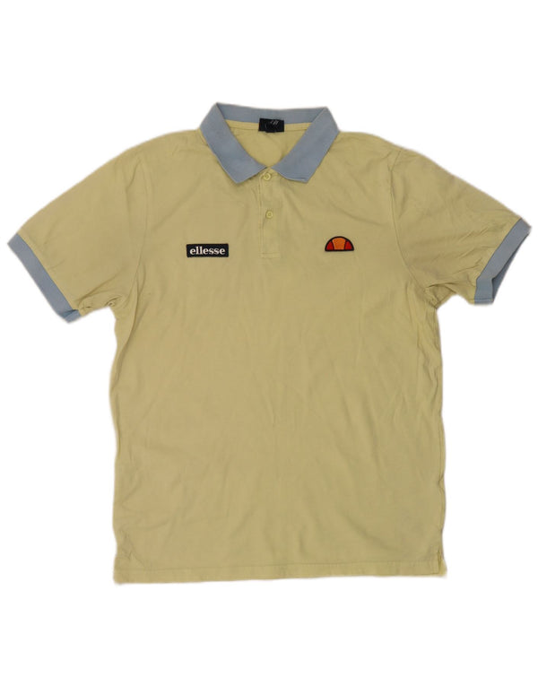 Ellesse Polo Homme Large Jaune Colourblock Coton