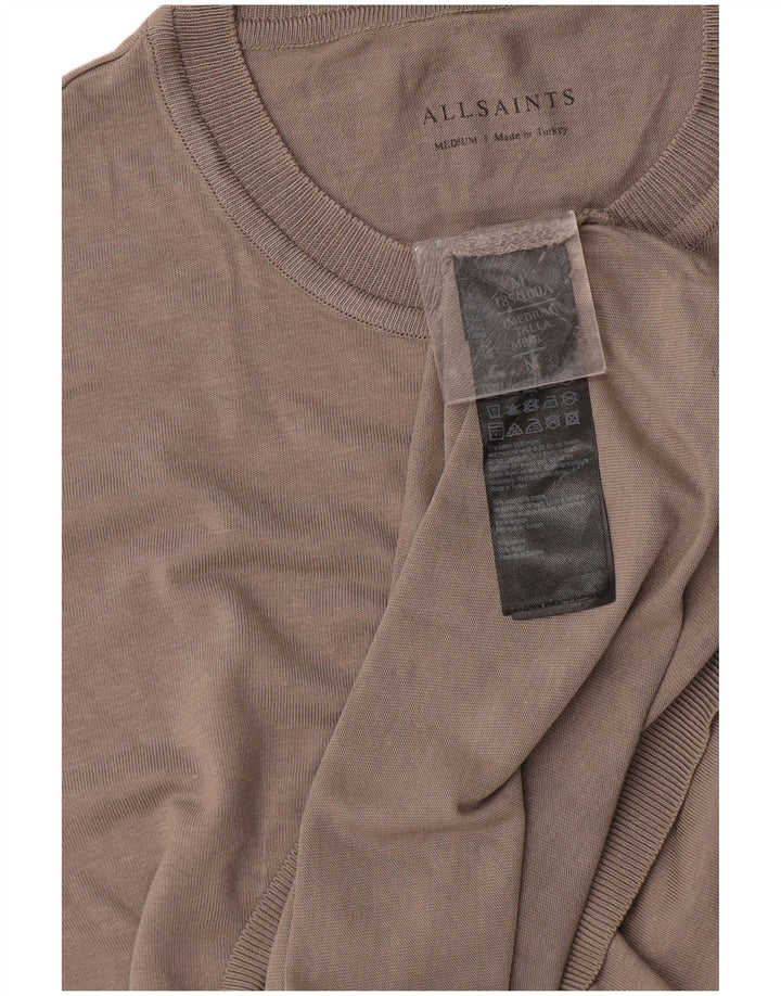 ALL SAINTS Mens T-Shirt Top Medium Grey Cotton