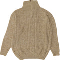Maglione da uomo VINTAGE con zip e collo 2XL Poliacrilico beige