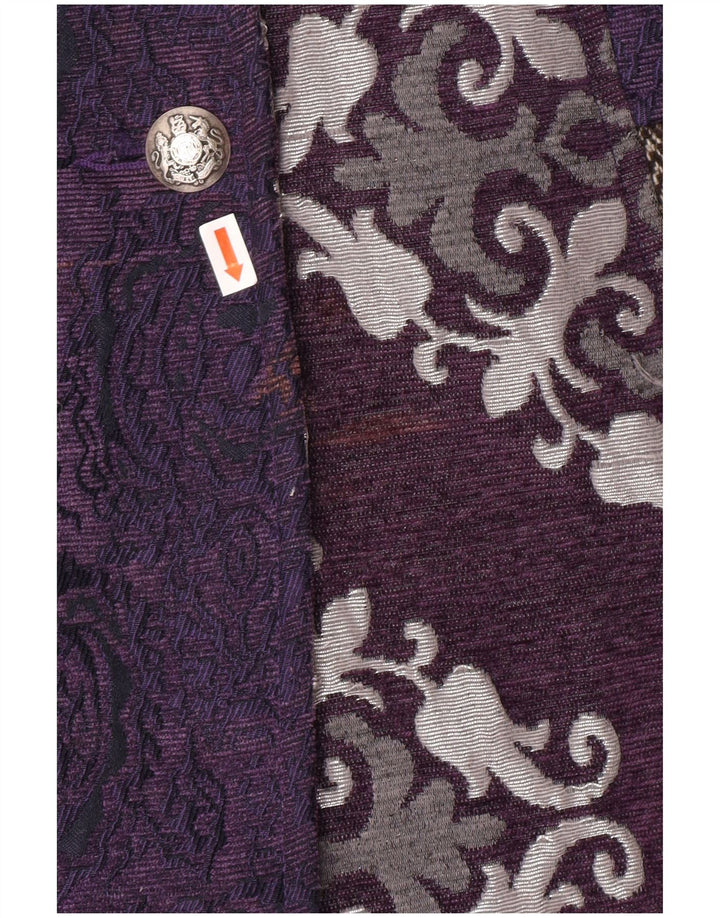 JOE BROWNS Womens Overcoat UK 12 Medium Purple Floral Classic