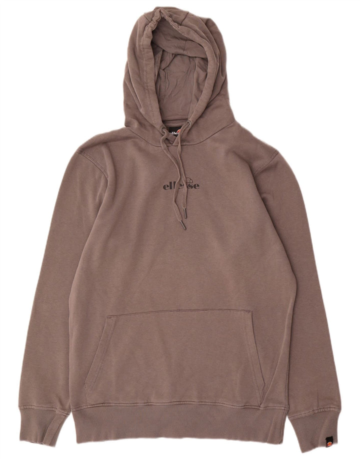 Ellesse Mens Graphic Hoodie Jumper Large Grey Cotton
