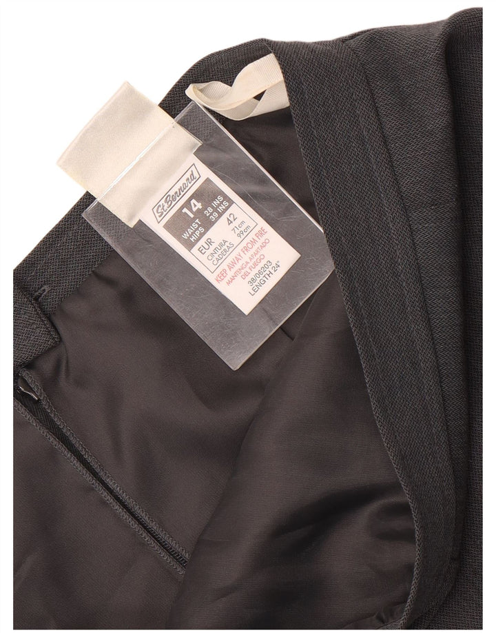 St. Bernard Womens Straight Skirt UK 14 Medium W28  Grey Polyester