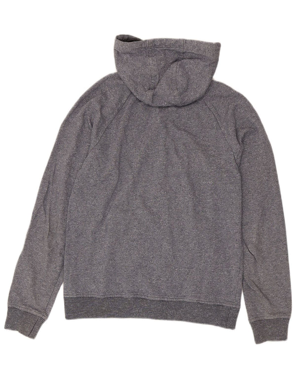 Adidas Pull à capuche zippé pour homme Petit coton moucheté bleu marine