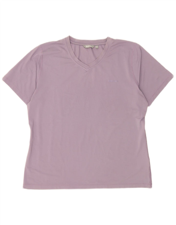 Rohan Womens T-Shirt Top UK 16 Large Purple Polyester