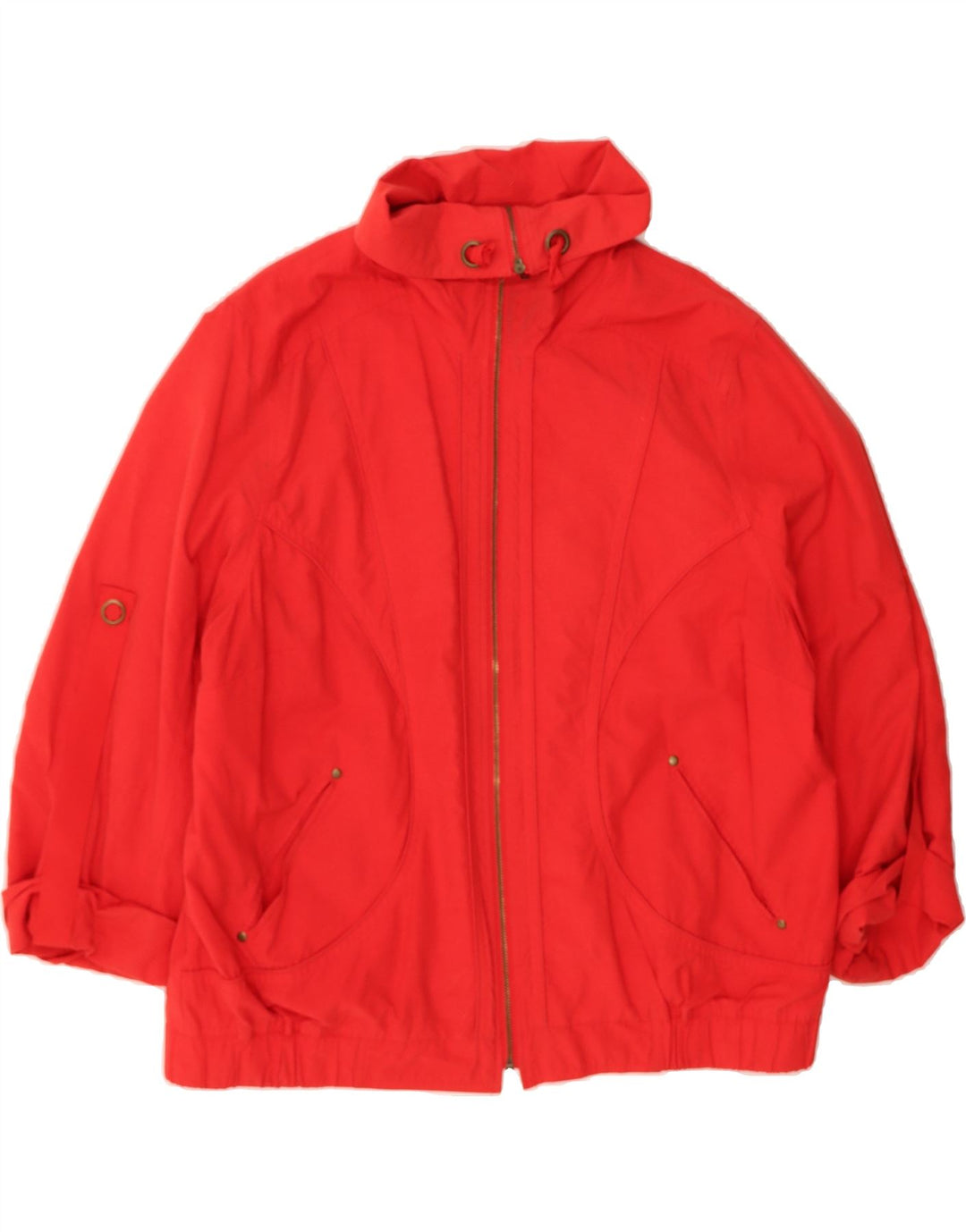 VINTAGE Womens Bomber Jacket IT 52 2XL Red Cotton Vintage Vintage and Second-Hand Vintage from Messina Hembry 