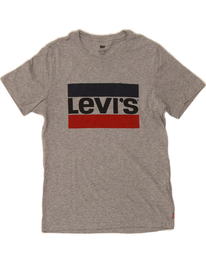LEVI'S Mens Graphic T-Shirt Top XS Grey Cotton Vintage Levi's and Second-Hand Levi's from Messina Hembry 
