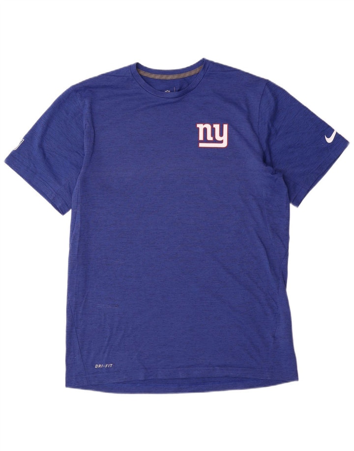 NIKE Mens Graphic T-Shirt Top Medium Blue Polyester