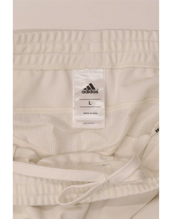 Adidas Pantalon de survêtement pour homme Large Blanc Polyester