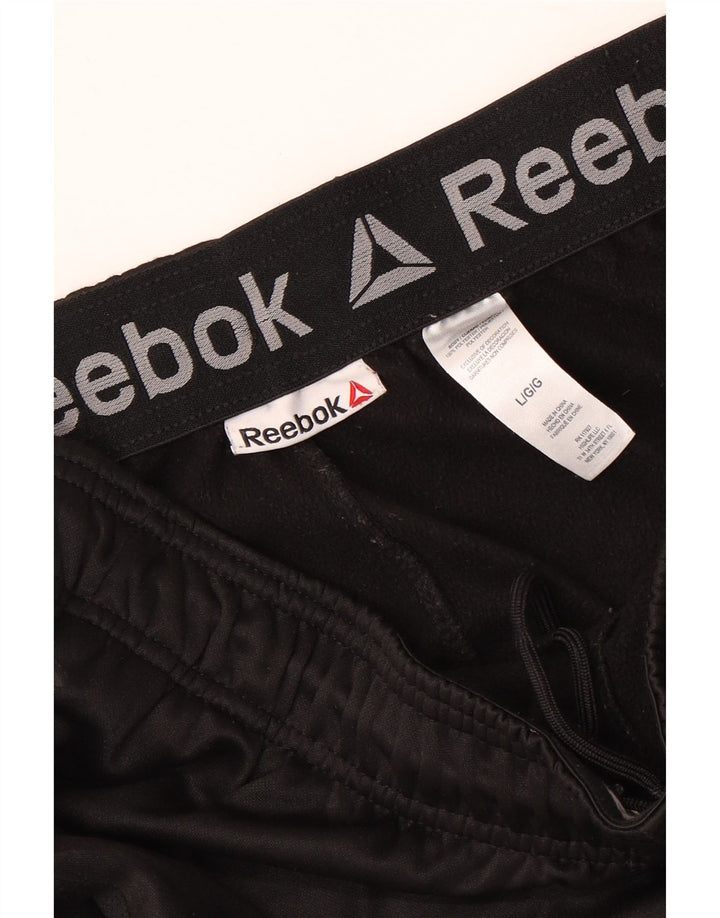 REEBOK Мужские спортивные брюки Джоггеры Большие черные полиэстер