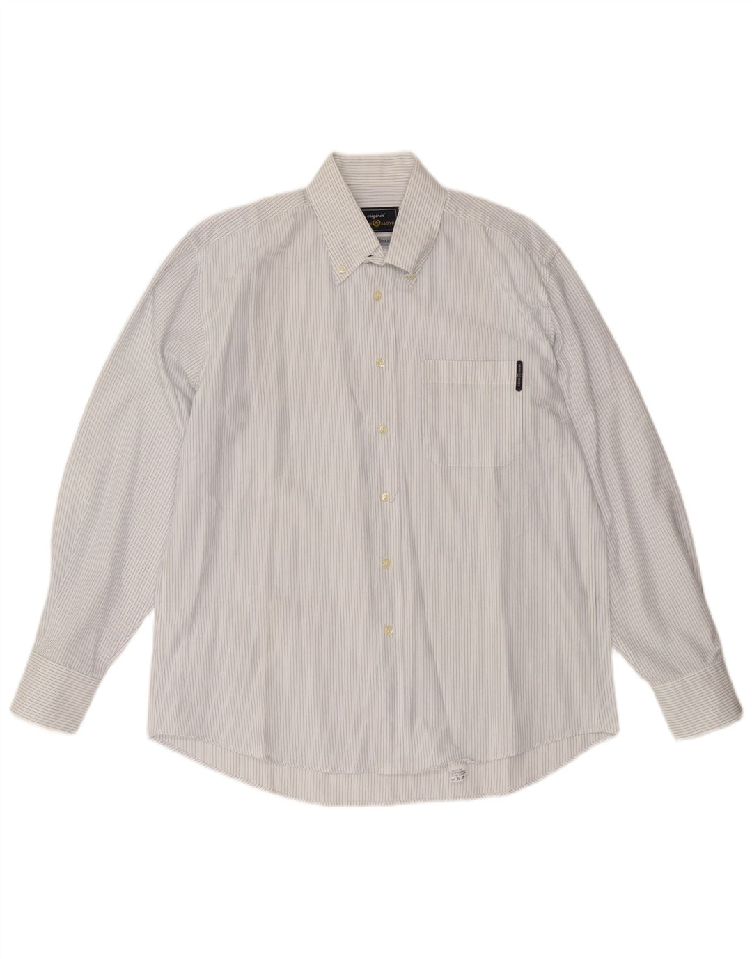 HENRI LLOYD Mens Shirt Large White Pinstripe Cotton