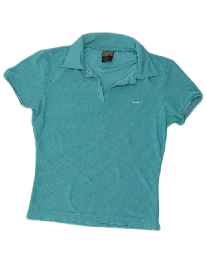 Polo Nike Da Donna Dri Fit UK 10 Small Turchese Poliestere