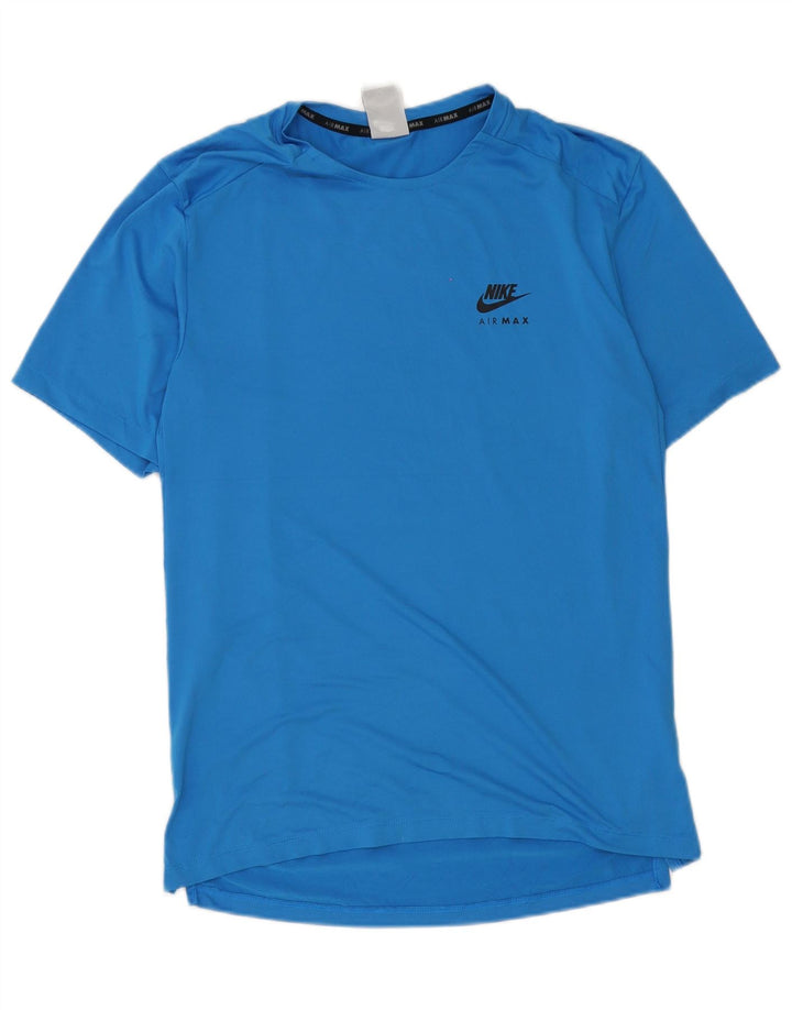 T-shirt grafica da uomo Nike Top piccola in poliestere blu