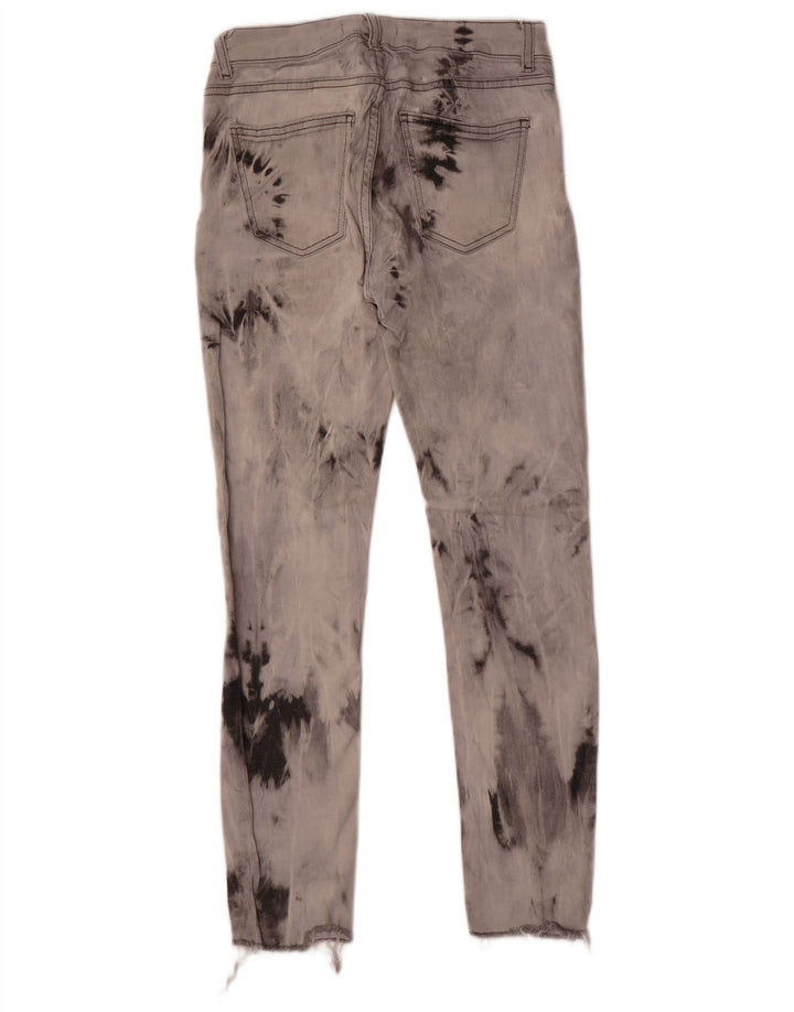 Zara Womens Slim Jeans EU 38 Small W28 L27 Grey Tie Dye