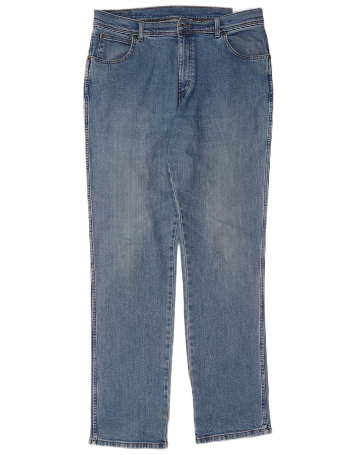 WRANGLER Mens Straight Jeans W36 L34  Blue Cotton
