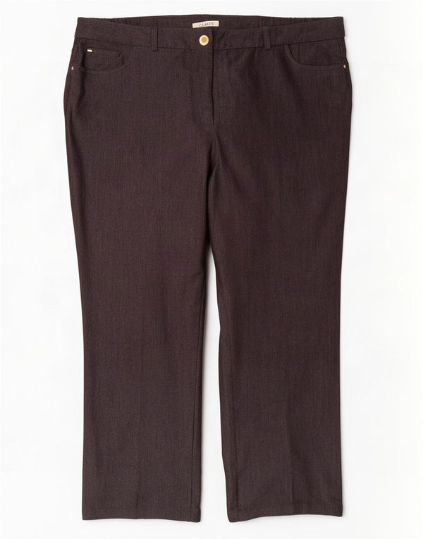 Marks & Spencer Pantalones Casuales Rectos para Mujer UK 18 XL W40 L28 Gris