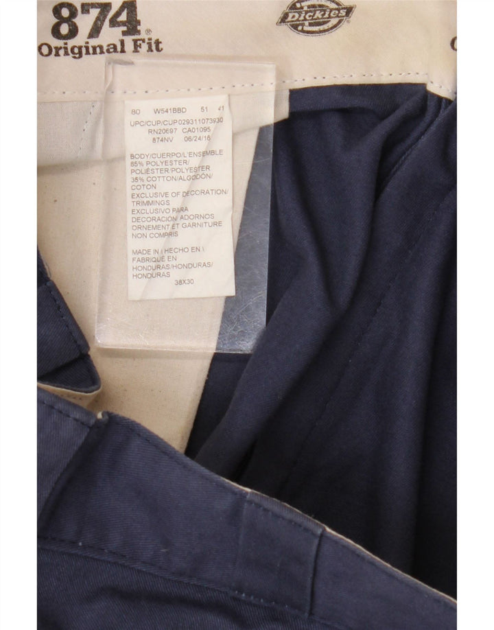 Dickies Straight Chino-bukser til mænd W38 L30 Marineblå polyester