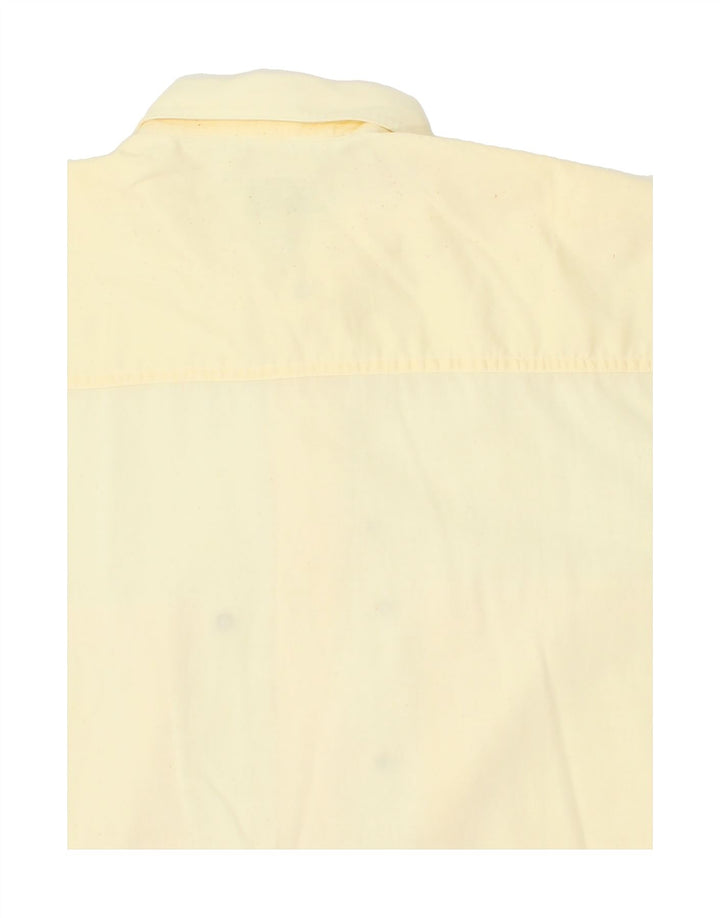 VINTAGE Mens Short Sleeve Shirt Large Yellow Vintage Vintage and Second-Hand Vintage from Messina Hembry 