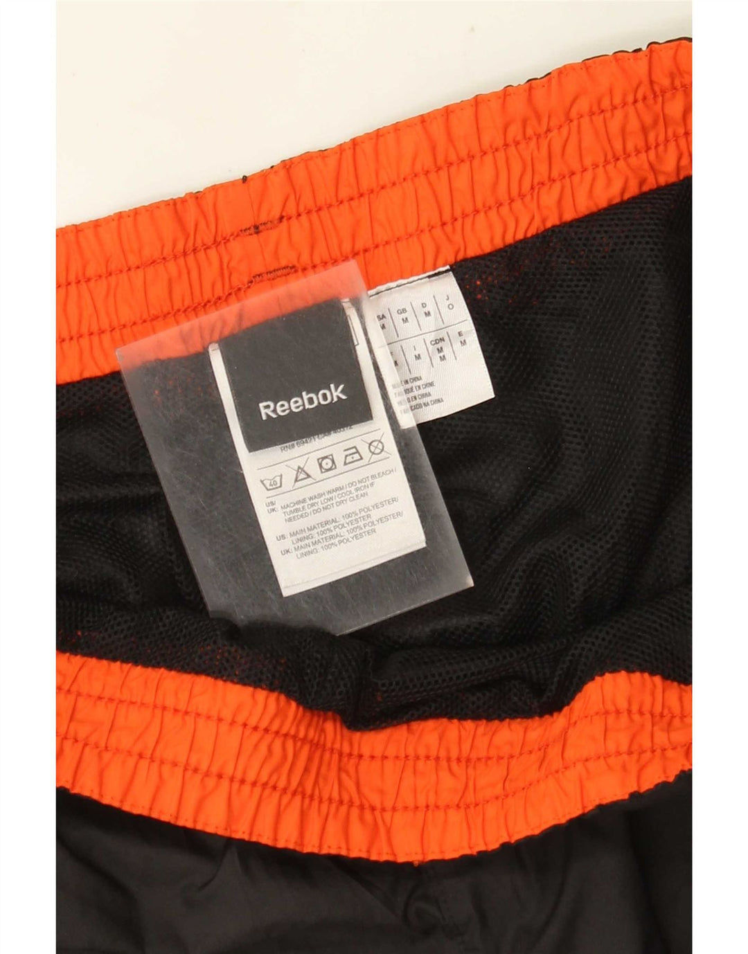 Reebok Mens Tracksuit Trousers Joggers Medium  Black Polyester