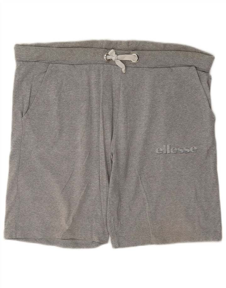 Pantaloncini sportivi da uomo Ellesse grandi in cotone grigio