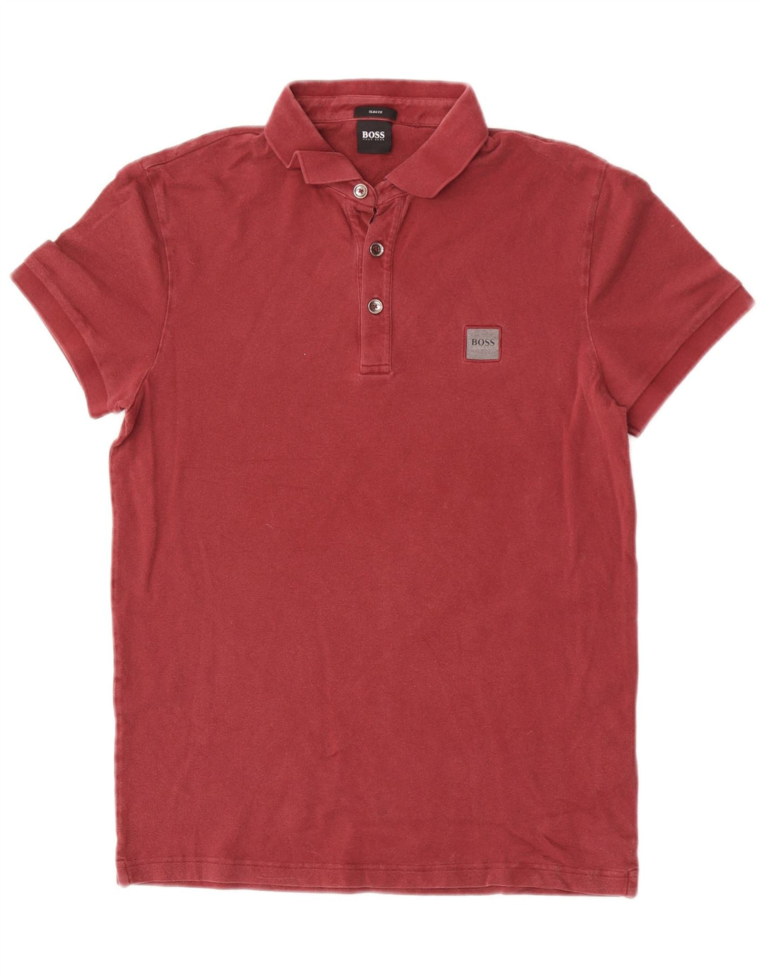 Hugo Boss Slim-Fit-Poloshirt für Herren aus mittlerer kastanienbrauner Baumwolle