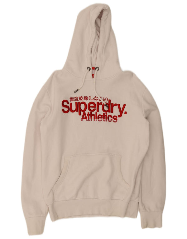 Superdry Pull à capuche graphique pour homme en coton blanc Large