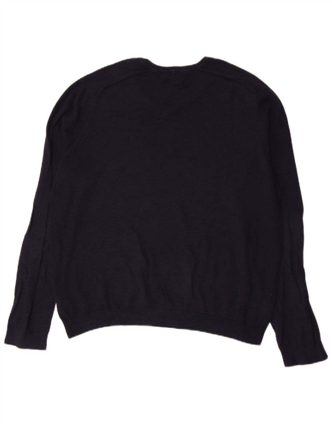 Gap Mens V-Neck Jumper Sweater XL Navy Blue Cotton