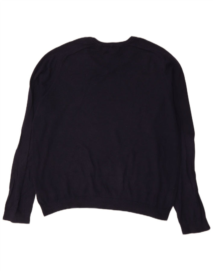Gap Mens V-Neck Jumper Sweater XL Navy Blue Cotton