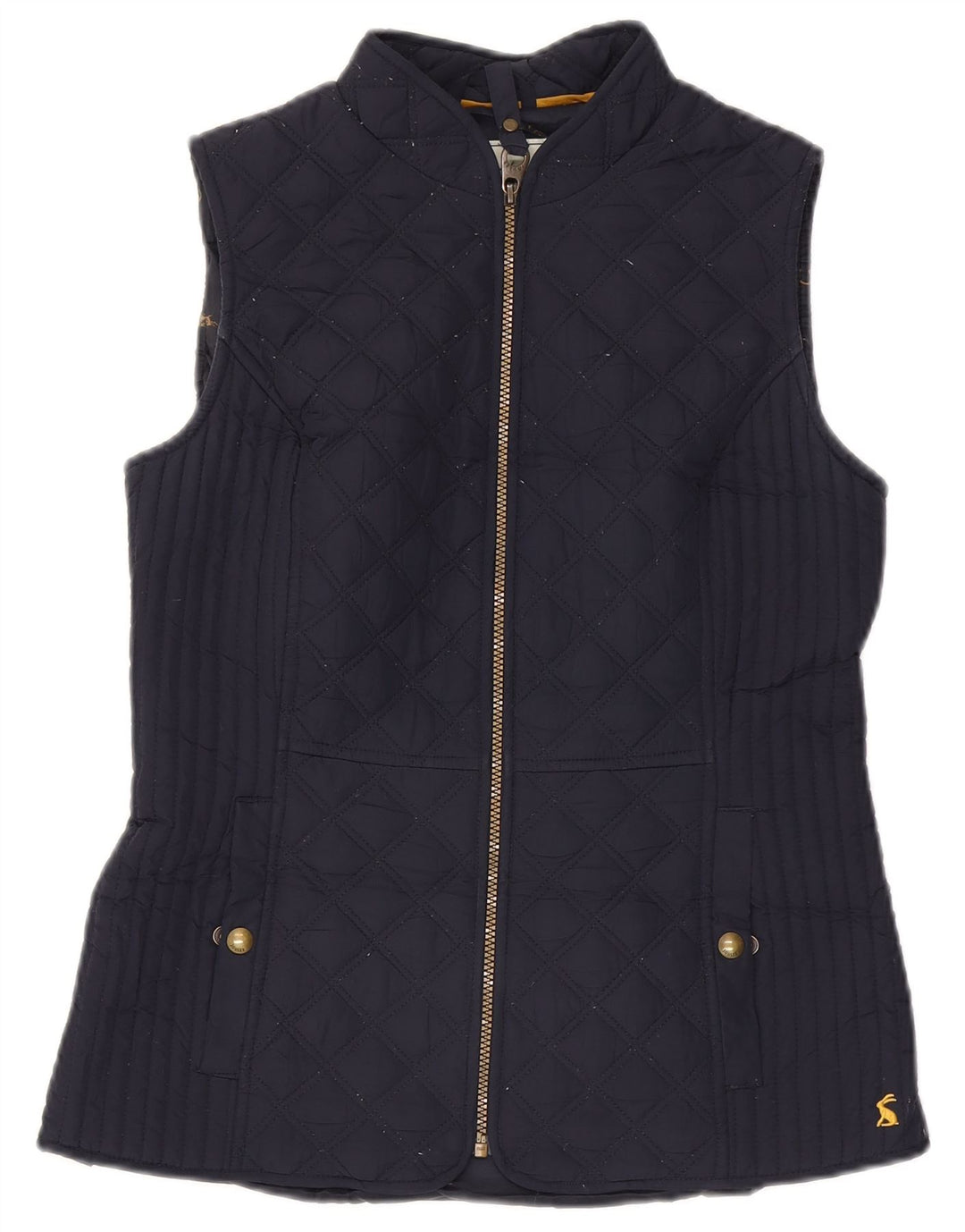 Gilet trapuntato da donna Joules UK 10 piccolo poliestere blu navy