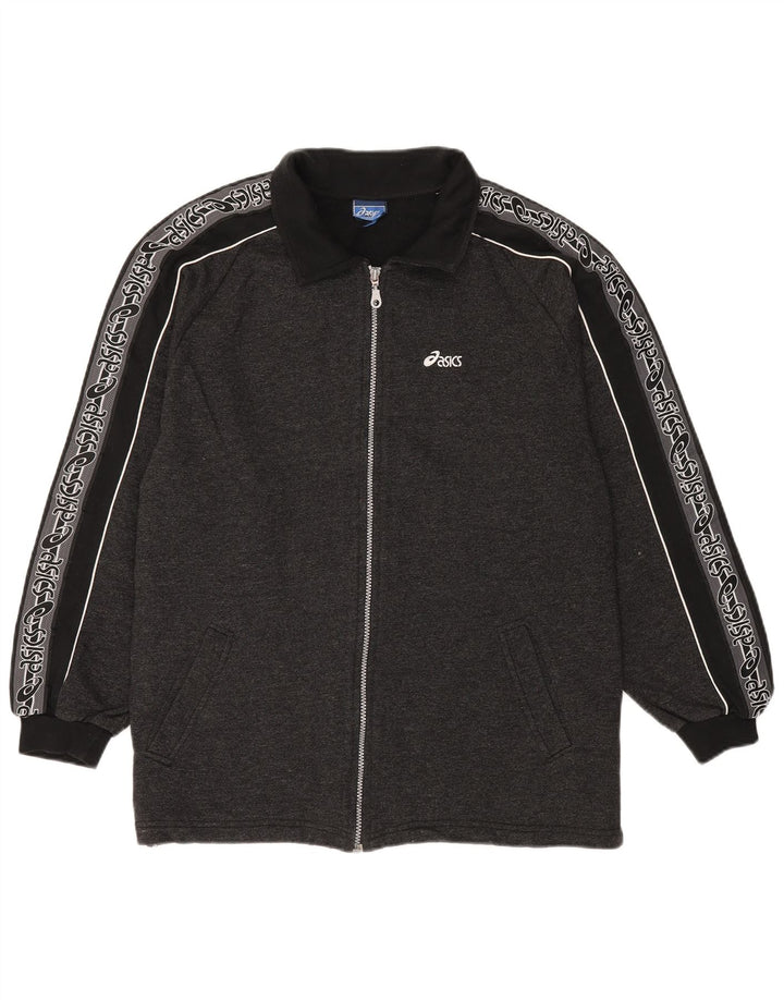 ASICS Mens Graphic Tracksuit Top Jacket XL Grey