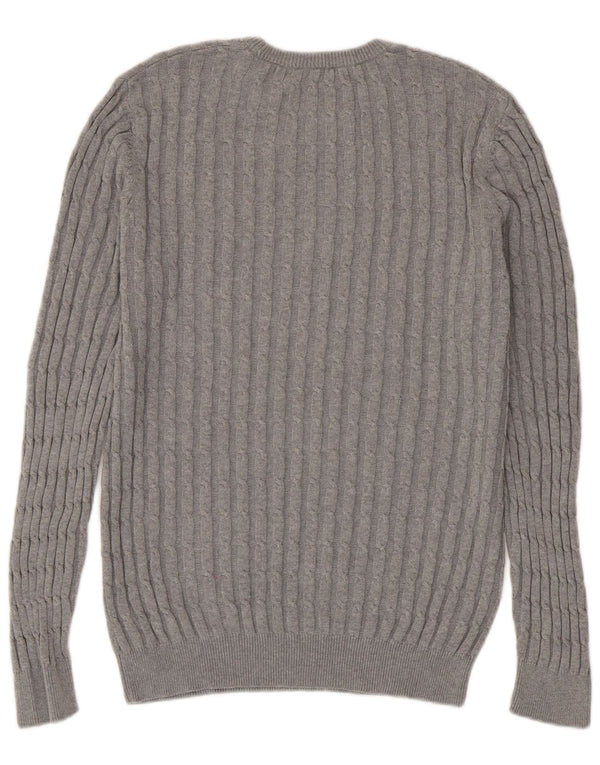 Jack Wills Mens Crew Neck Jumper Sweater Medium Grey Cotton