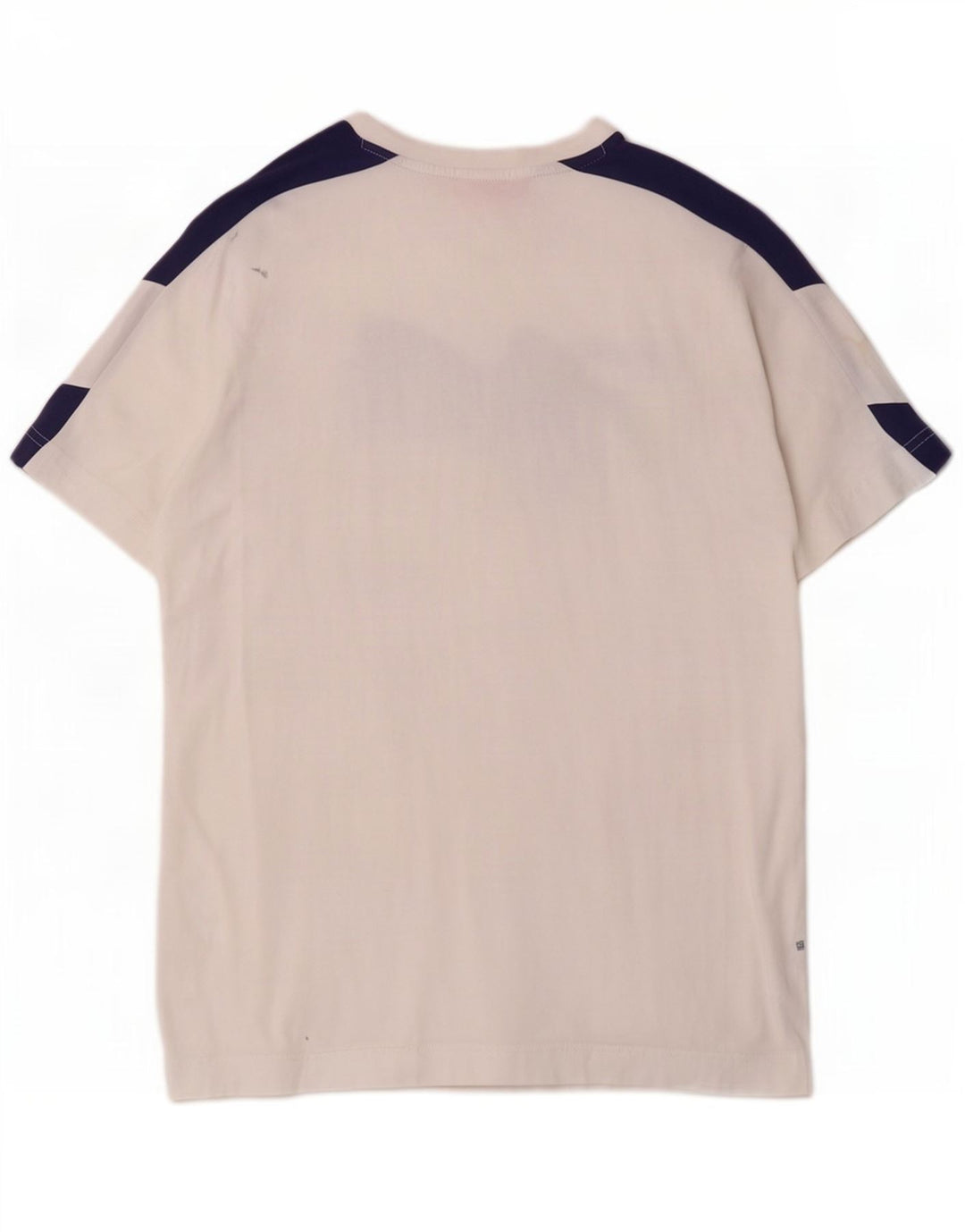 Puma Mens Graphic T-Shirt Top Medium White Colourblock Cotton