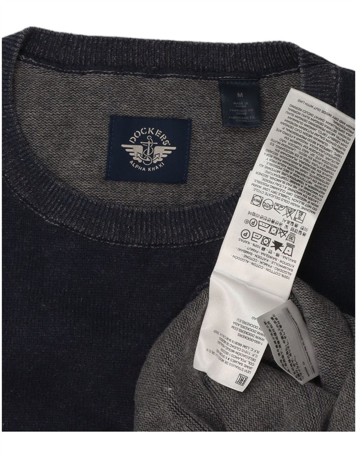 Męski sweter z okrągłym dekoltem DOCKERS, średni granatowy, bawełniany