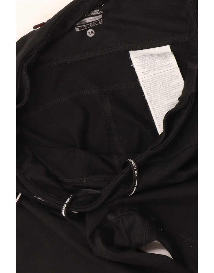 Nike Womens Dri Fit Leggings UK 6 XS Black Polyester