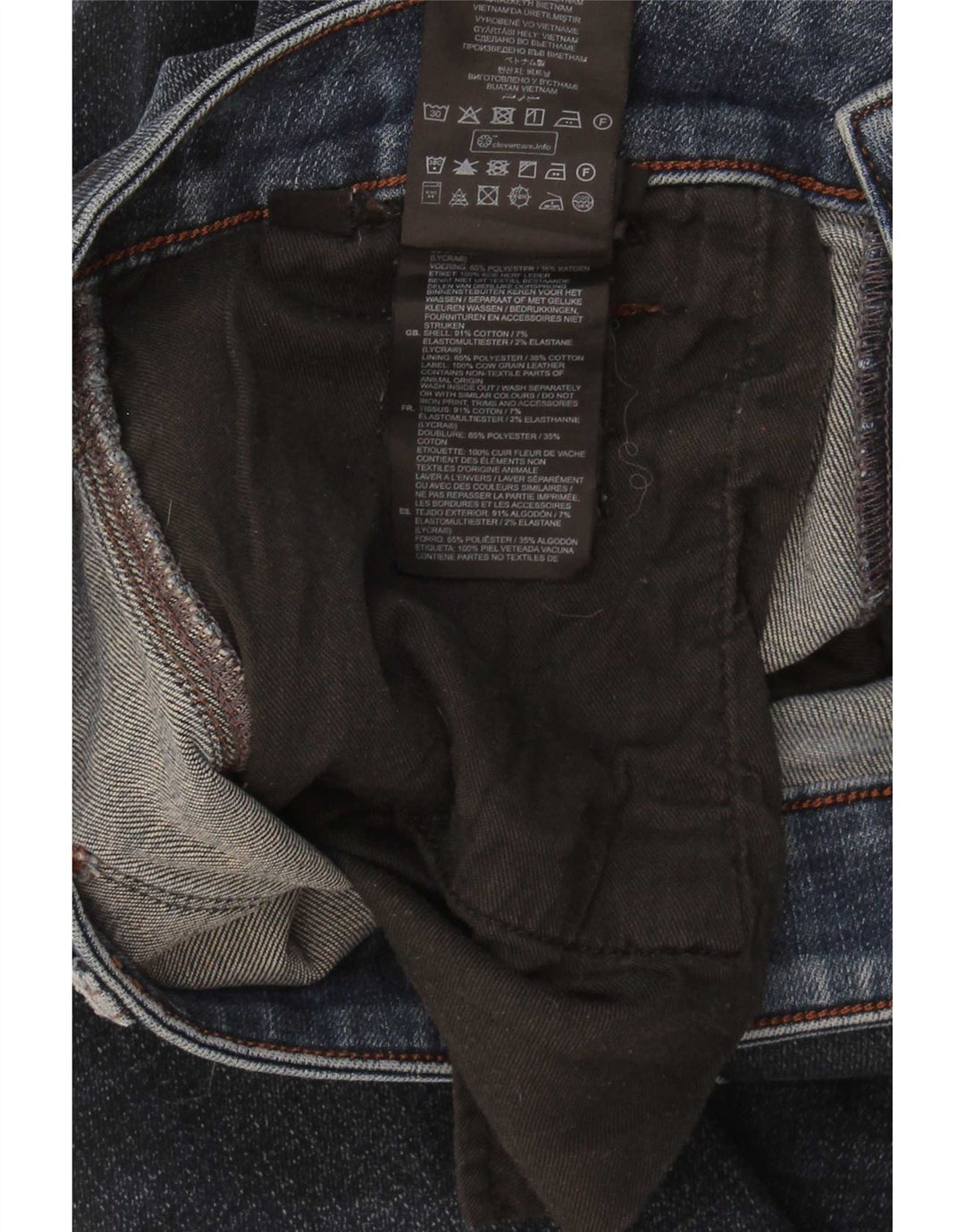 G-Star Mens Slim Jeans W34 L34 Navy Blue Cotton