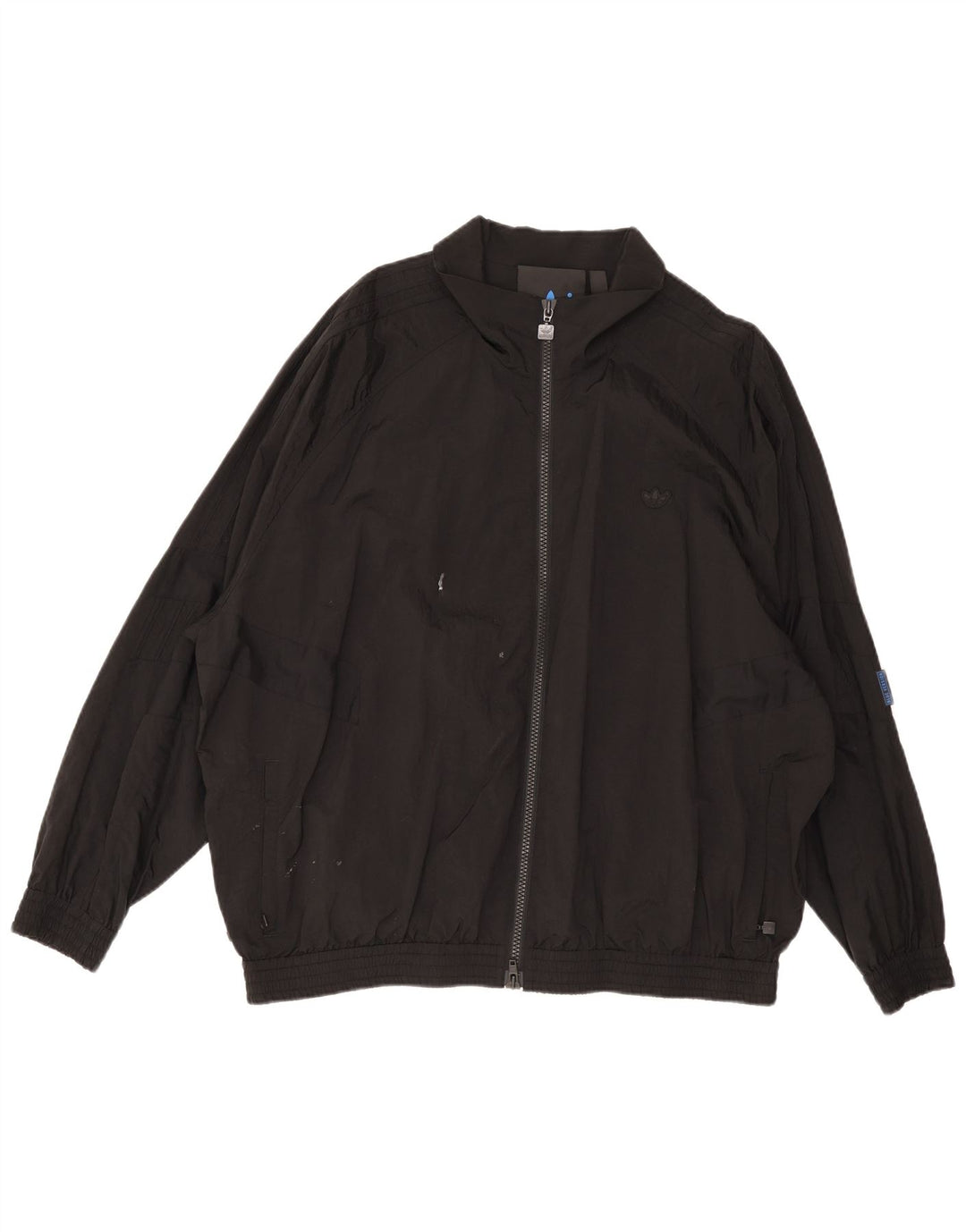 Adidas Mens Loose Fit Bomber Jacket UK 42 XL Black Polyamide