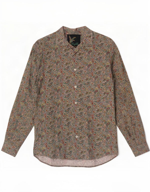 Rifle Camicia in flanella da uomo piccola in cotone cachemire grigio