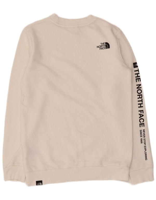 The North Face Damen Grafik-Sweatshirt-Pullover UK 6 XS Weiße Baumwolle