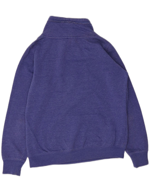 Champion Womens Graphic Sweatshirt Pullover UK 14 Mittelblaue Baumwolle
