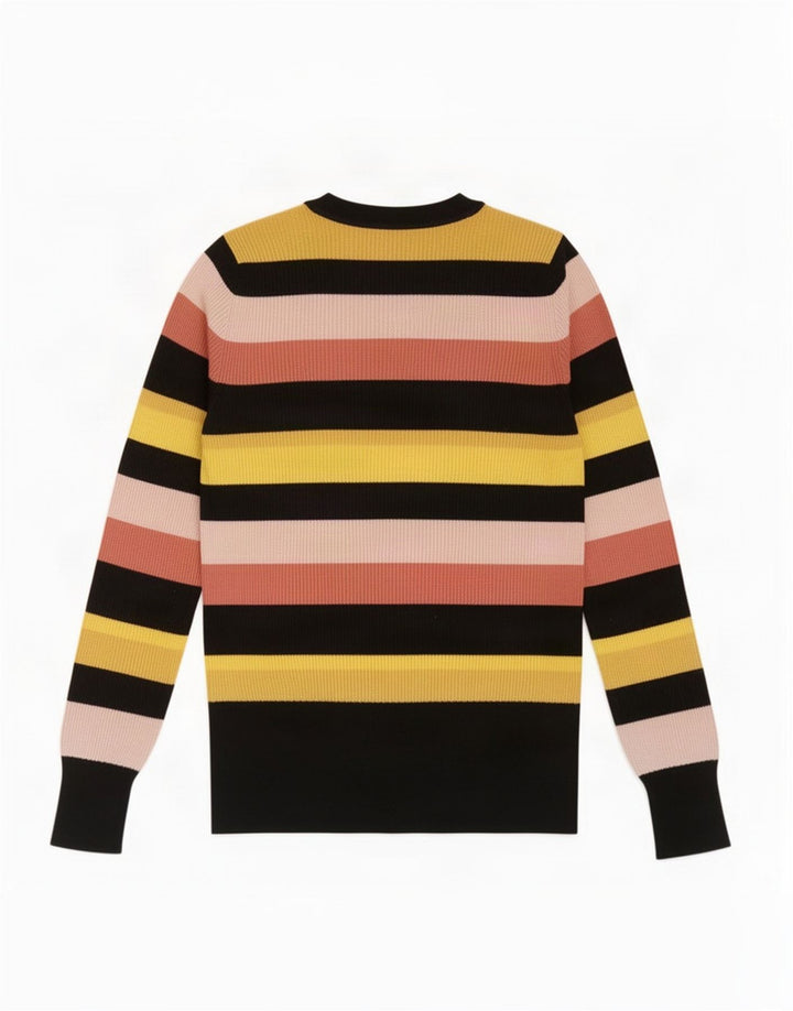 Top in camicetta da donna Marks & Spencer UK 12 a righe multicolori medie
