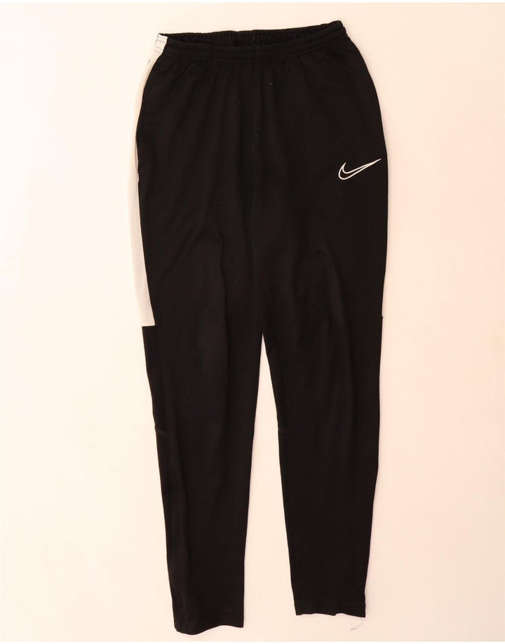 Nike Mens Dri Fit Tracksuit Trousers Small  Black Colourblock Polyester