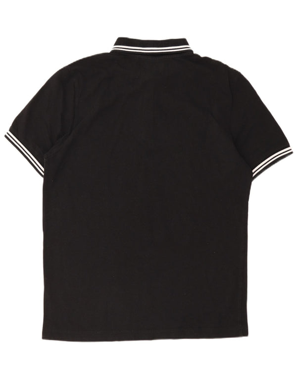 Kappa Mens Polo Shirt Large Black Striped
